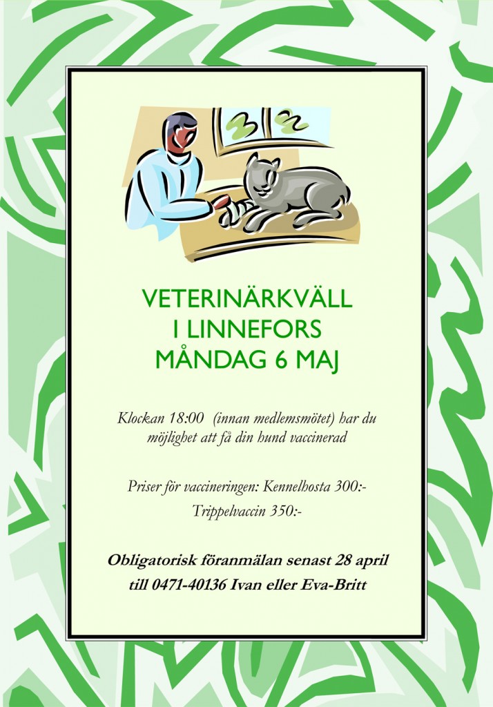 Veterinärkväll 2013-05-06